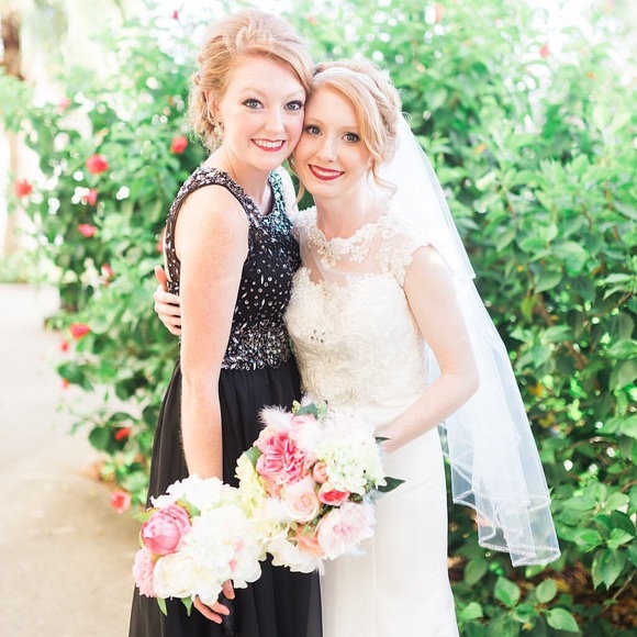 Dresses & Skirts - Black Floor Length Beaded Gown